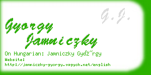 gyorgy jamniczky business card